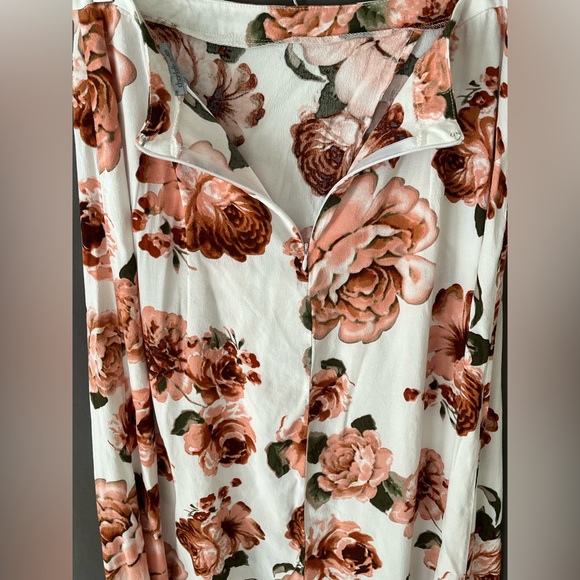 Charlotte Russe M Rose Pattern Faux Wrap Maxi Skirt Y2K - Picture 5 of 7